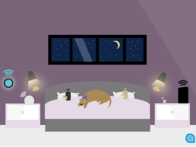 Internet of Things bedroom illustration internet of things technology