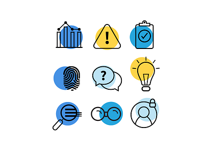 Cyber Security Icons blue business cybersecurity icons illustration phishing