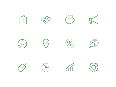 Business iconset business flat glyph icons solid