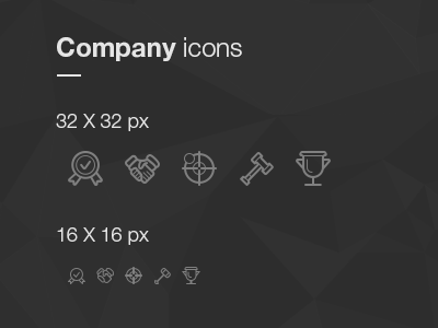 Company Icons flat icons. icons
