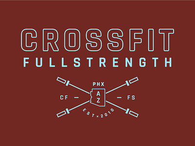 CrossFit FullStrength Tees branding crossfit exercise illustration logo phoenix t shirt