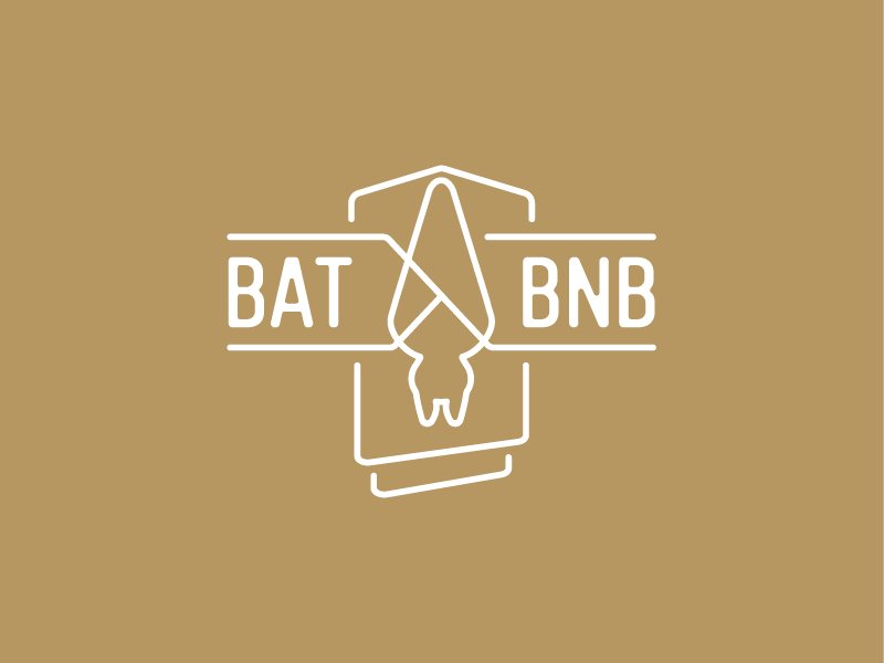 BatBnB animals bats conservation environment logo woodwork