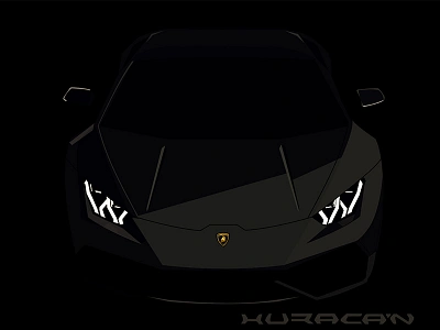 lamborghini huracan art car design digital drawing flat graphic huracan illustration iran lamborghini vector