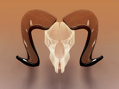 RAM Skull design dribbble illustration illustrator photoshop photoshop art ram skull vector