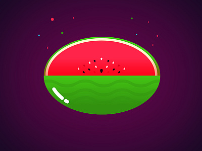 Watermelon brand colors dribbble explosion flat fruit graphic identity illustration iranian logo vector watermelon wave