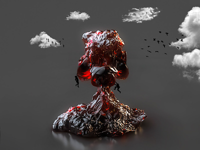 Crystal Mountain 3d abstract art c4d cinema 4d cloud design illustration iranian render