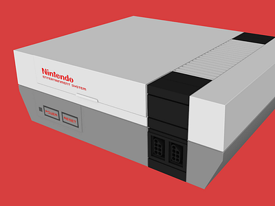 Classic NES c4d low poly video game