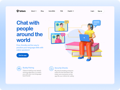 Language Exchange App - Landing Page