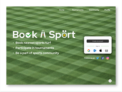 Redesign of logo & hero section - bookasport.in