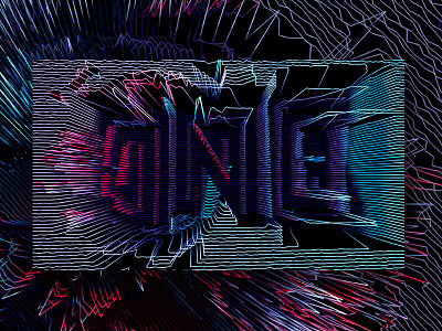 One festival brand design festival glitch illustration music typography