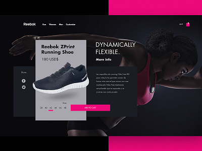 Reebok website adidas card cart design illustration item product shop ui ux visual web