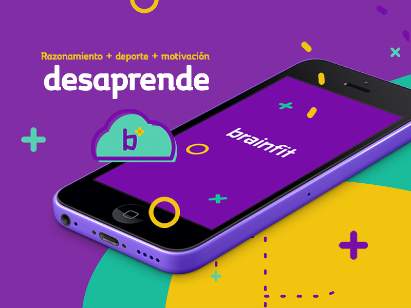 Brainfit device design mark logo graphics web ux ui line flat brand icon