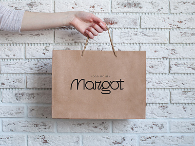 Margot Food Stories brand clean design geometric graphic identity logo logotype minimal typo ux web