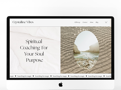 Crystalline Vibes- A Spiritual Coach Website branding consciousness design esoteric graphic design homepage layout logo mindful mystical spiritual