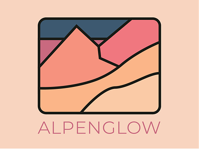 Alpenglow Badge apparel apparel logo art camping illustration illustrator minimal mountains nature outdoors vector