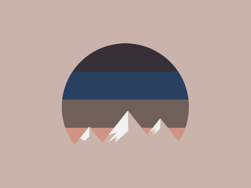 Snow-capped peaks outdoors retro mask snow-capped peaks snow mountains minimal