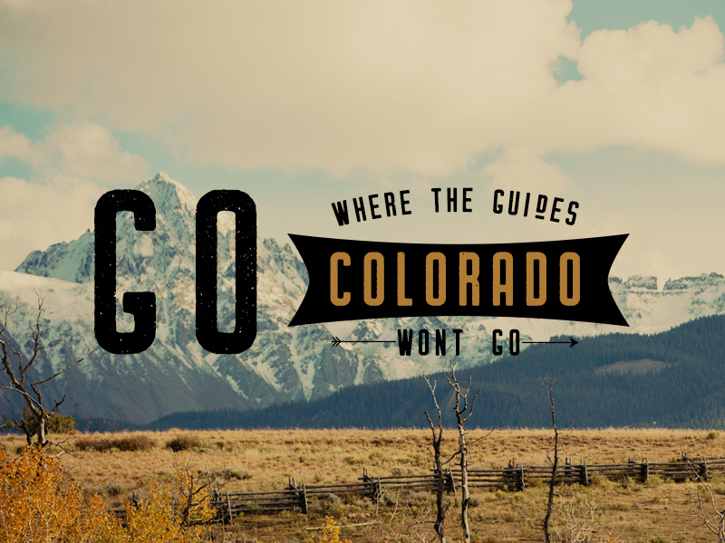Colorado Back-country ad. fall photoshop graphic design advertisement ad tourism travel wilderness coloardo