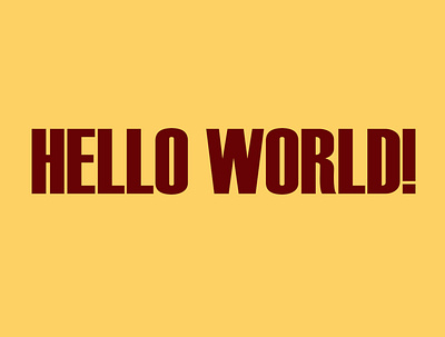 Hello World! branding graphic design logo