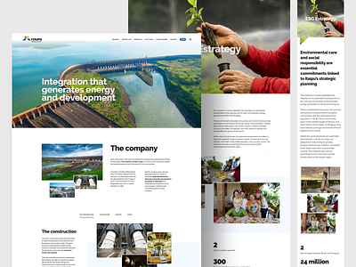 Website da Itaipu Binacional adobe xd design wordpress