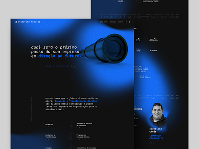 One Page Site da Instituto Futuros adobe xd case design ui webflow