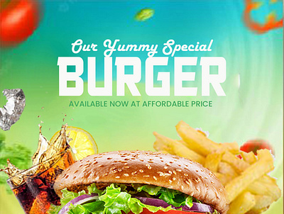 Burger Food flyer design flyer design food flyer graphic design photoshop restaurant flyer