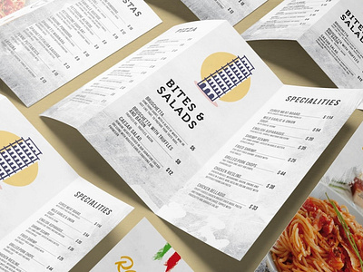 Tri-fold brochure design for an Italian restaurant