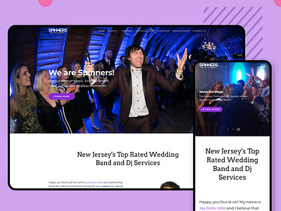 Website for Spinners Entertainment band css css3 dj entertainment html html5 mobile music webdesign webdesigner website website design