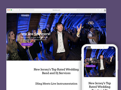 Website design for Spinners Entertainment