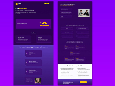 Gold trading web design