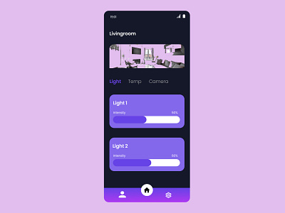 Mobile app design smart light for smarthome application
