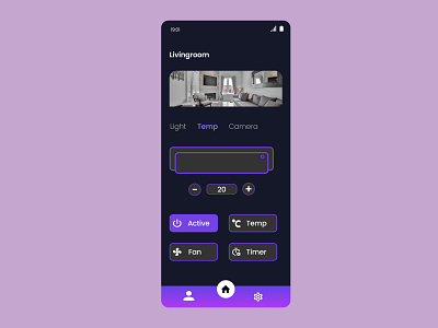 Mobile app design smart temperature for smarthome application adobe xd figma mobile app smarthome smarttemperature ui