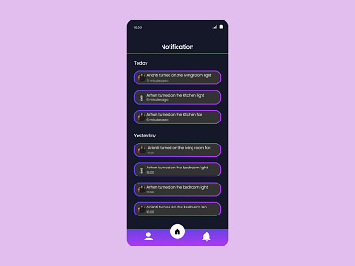 Mobile app design Notification for smarthome application mobile design notification smarthome ui ux