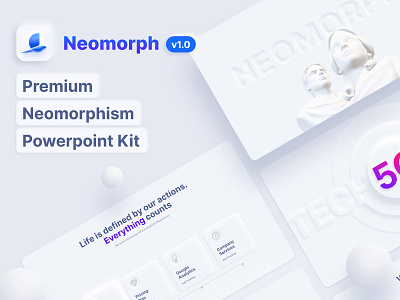 Neomorph Multipurpose PowerPoint Template free free powerpoint free template neomorph neomorphism