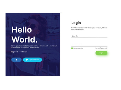 Login page design ui ux