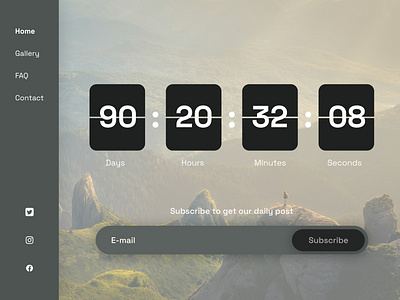 Simple Countdown Page branding design graphic design ui ux