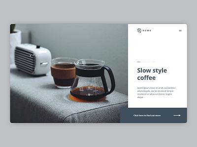 Slow Style Coffee - eCommerce Website Concept clean ecommerce homepage design web design website concept