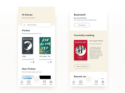 Goodreads - Mobile App UI/UX app app design book app clean mobile ui ux