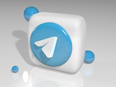 3D Telegram icon 3d 3dicon c4d cinema4d telegram