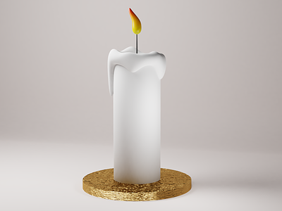 candle 3d blender blender3d