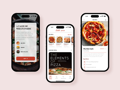 Little nere - UI design for pizza app