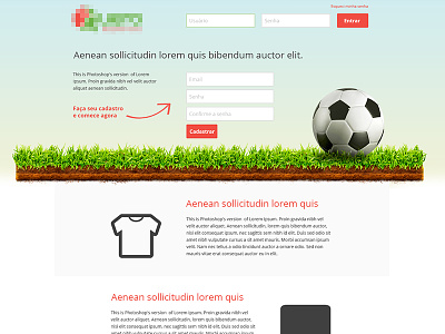 Layout for a sport community #rejected flat rejected soccer social sports