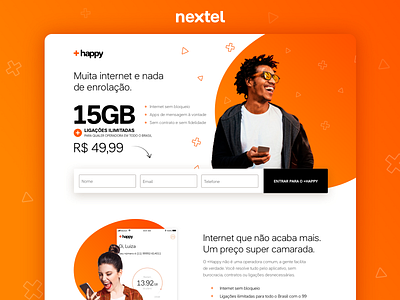 Landing page +Happy - Nextel fun landing page telco telecom telecommunication telecommunications