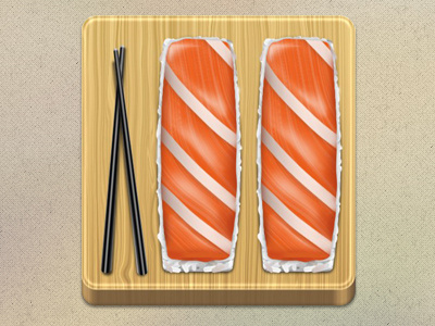 Nigiri Salmon icon illustration sushi