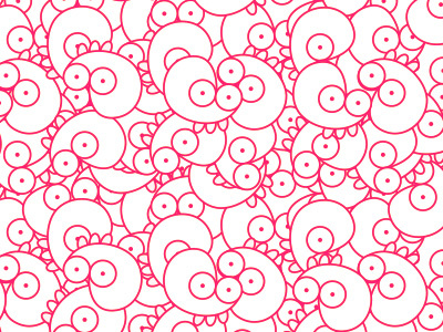 Monster pattern (beta) light mosnter pattern pink