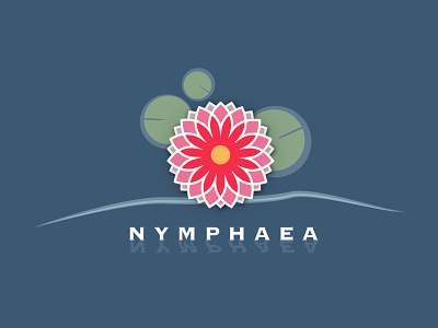 Japanese Water Lily (Nymphaea) Logo flower logo flowers japan japanese art japaneseflower japanesewaterlily nature pond vectorart vectordesign water