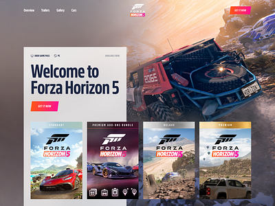 Forza Horizon 5 | Concept action colors concept forza horizon games header hero racing sport typography ui design ui ux videogame web design
