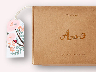 Atelier | Logo brand clothes design fashion flowers logo pattern pink shoe store