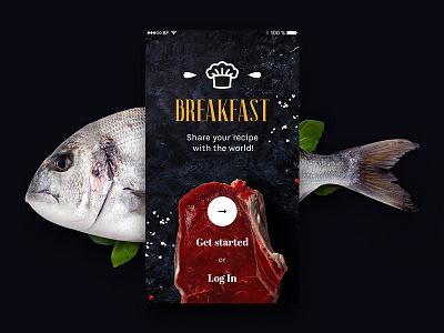 Breakfast | App app appdesign dish eat fish food ios meat mobile ui