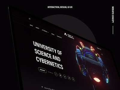 Concept website | Full cover dark design header interaction landing page presentation typography ui ux website