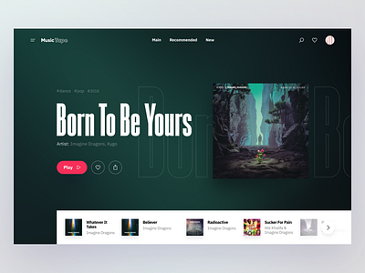 #2 Music Page | Concept app colors concept flames fullpage music musicapp page purple typography ui ux